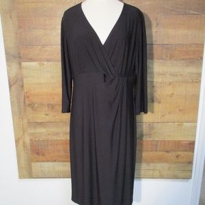 Chico's Black Faux Wrap Dress XL / size 3